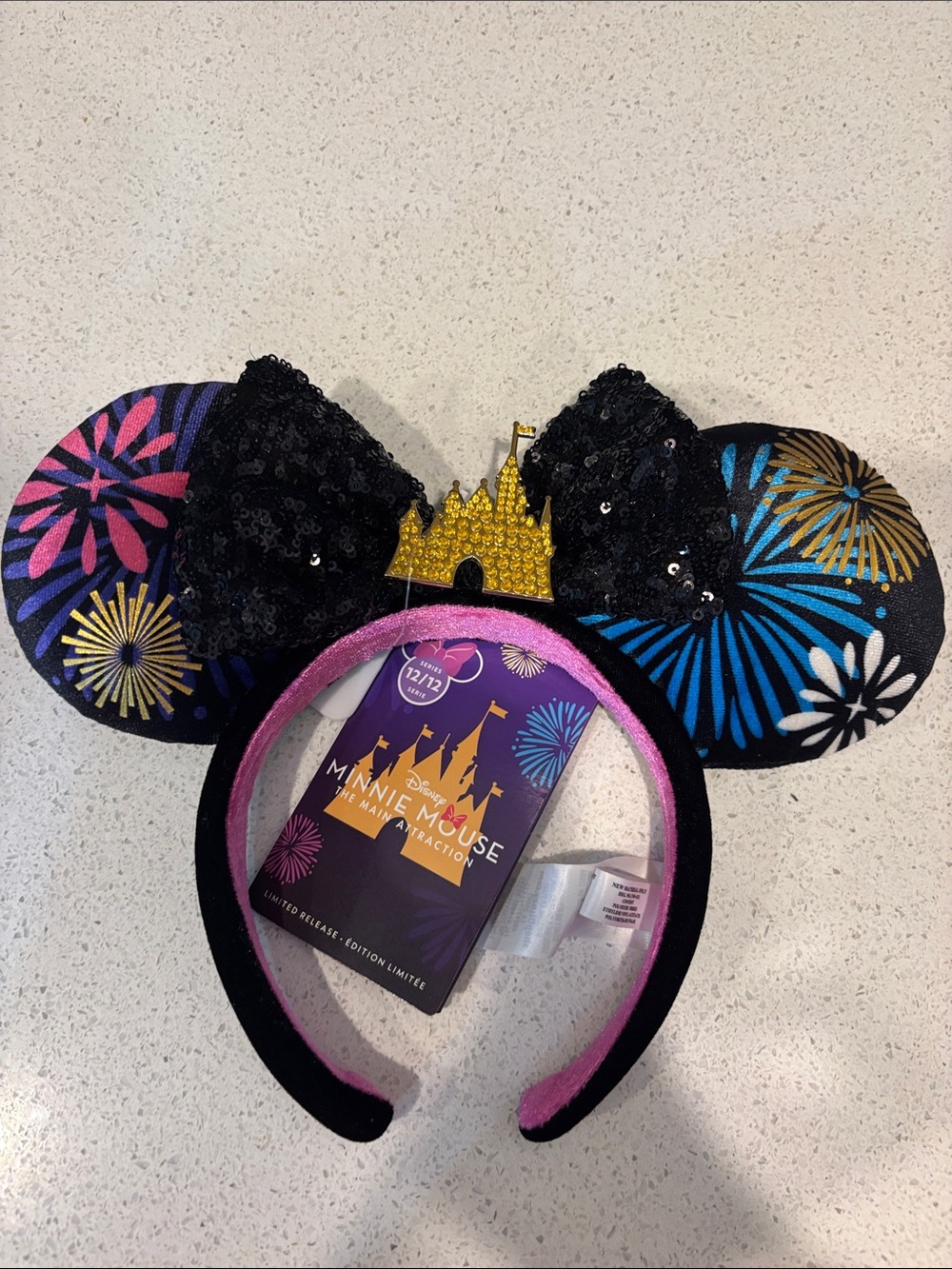 Disney Minnie Mouse Fireworks Ears Headband - MMA 12/12 NWT